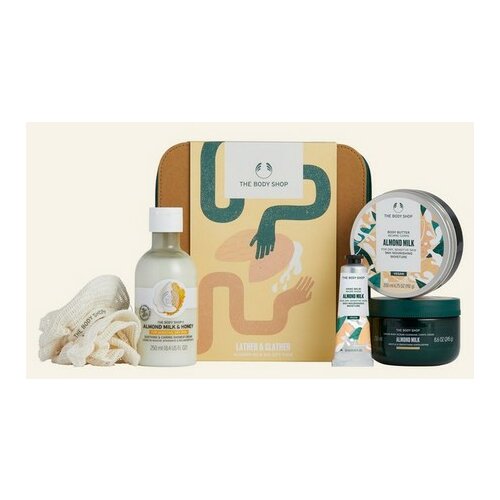 The Body Shop lather & Slather Almond Milk Big Gift Case Slike