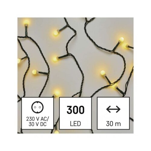 Emos led božična cherry veriga – kroglice, 30 m, zunanja in notranja, topla bela, časovnik D5AW04 Cene
