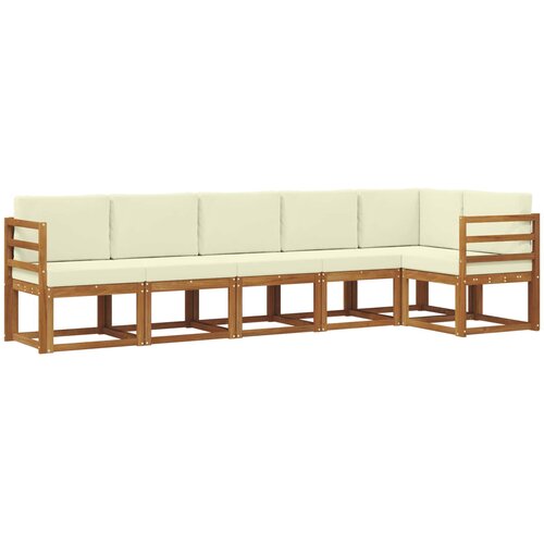  Set vanjskih sofa 6 kom. Prirodna i krem Slike