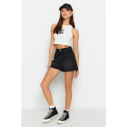 Trendyol Shorts - Black - High Waist