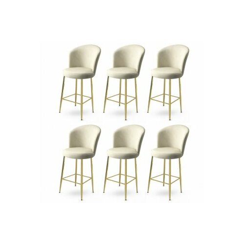HANAH HOME set 6 barskih stolica fora cream gold Cene
