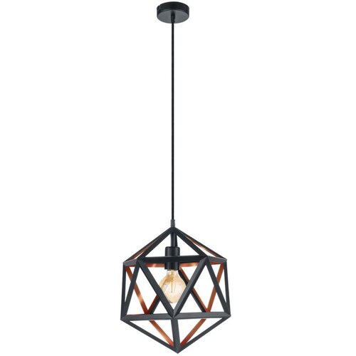 Eglo Viseća lampa EMBLETON 1 E27 30,5 cm crna/bakar 43348 Slike
