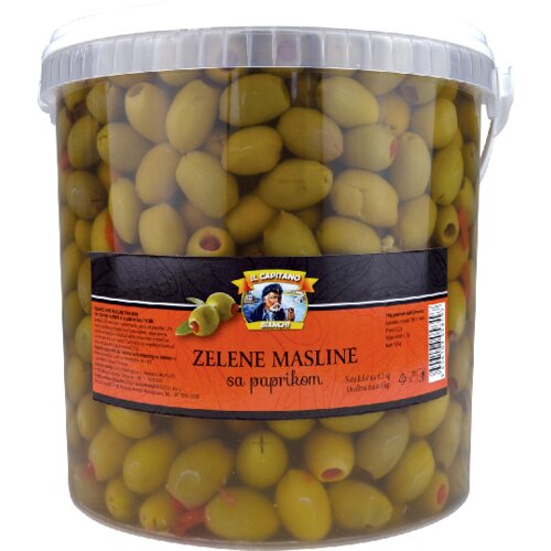 Il Capitano Zelene masline punjene paprikom, 4kg Slike