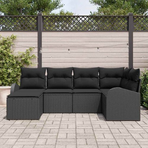  Set sofe 6 kom. Crna poliratan 234 x 124 x 85 cm Slike