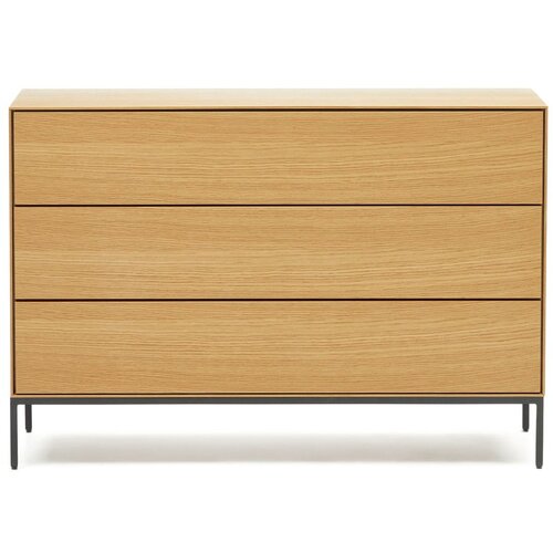 Kave Home Nizka komoda v hrastovem dekorju v naravni barvi 110x75 cm Vedrana &amp;ndash; Slike