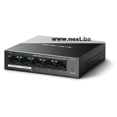  5 Port Switch + 4 PoE 65W Mercusys MS105GP Cijene