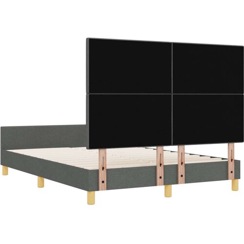  Krevet od tamno sive tkanine 160x200 cm Slike