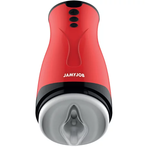 JamyJob Dameron Suction & Vibration Masturbator Red
