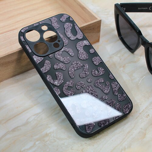 Torbica shiny glass za iphone 15 pro 6.1 crna Slike