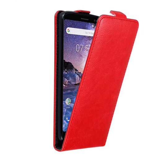 Cadorabo Ohi&scaron;je, združljivo z Nokia 7 PLUS v rdeče jabolko - Za&scaron;čitni ovitek v obliki flipa z magnetnim zapiranjem, (20551396) Cene
