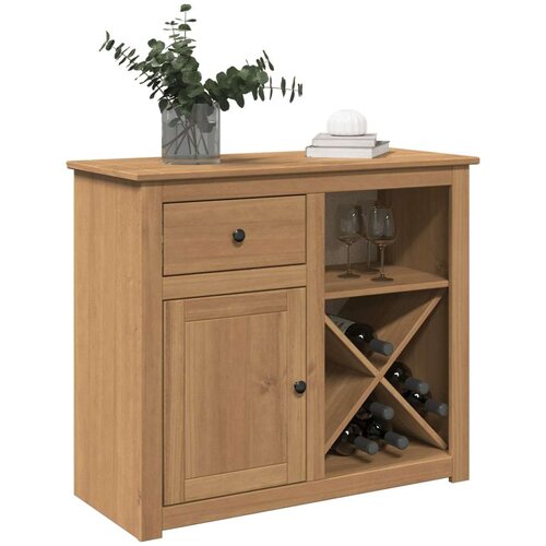 vidaXL Komoda s predalom Panama 93x40x80 cm trdna borovina Cene