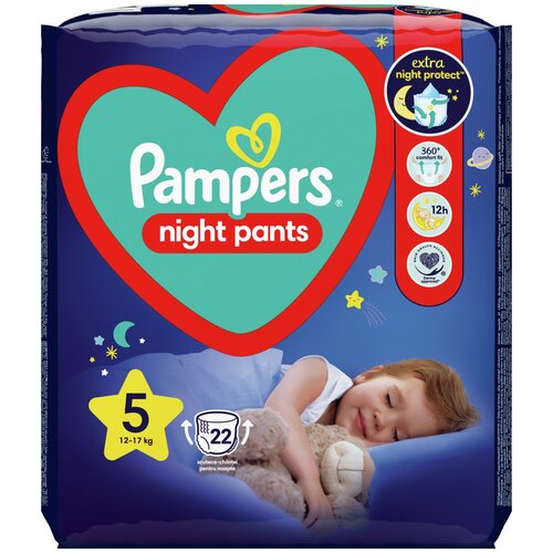Pampers Pants plenice hlačne nočne S5 (12-17 kg) 22 kos 1007000908 Cene