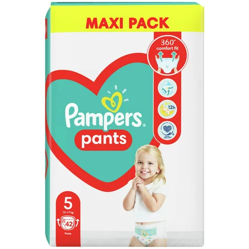 Pampers plenice za enkratno uporabo hlačne maxi pack, S5 (12-17kg), Junior, 42 kosi Pants 1007000792