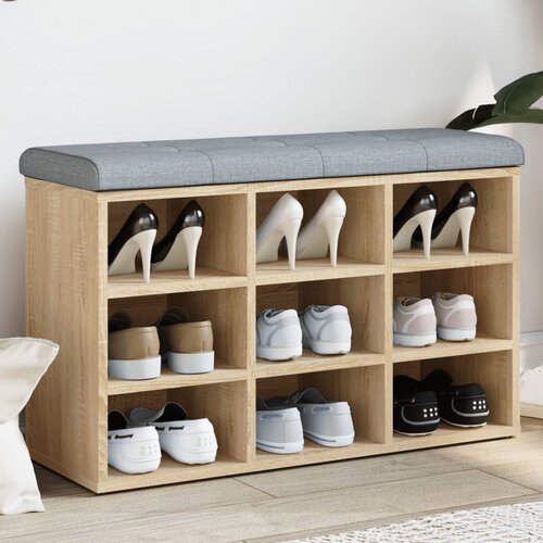 vidaXL Klupa za cipele boja hrasta 82 x 32 x 50 cm konstruirano drvo Cijene