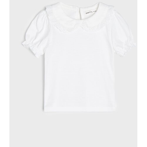 Sinsay Pamučna bluza s ukrasnim ovratnikom Slike
