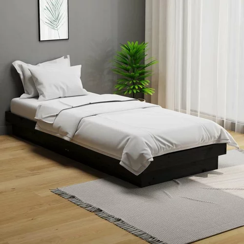  za krevet crni drveni 75 x 190 cm 2FT6 mali jednokrevetni
