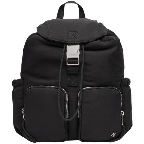 Calvin Klein Jeans Nahrbtniki FLAP NYLON BACKPACK LV04K3214G Črna Cene