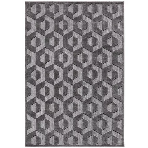Hanse Home Antracitno sivi tepih 67x120 cm Iconic Hexa –