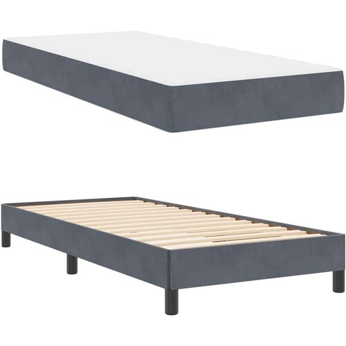  Boxspring krevet s madracem Tamno siva 90 x 190 cm Bar&amp;scaron;un Slike
