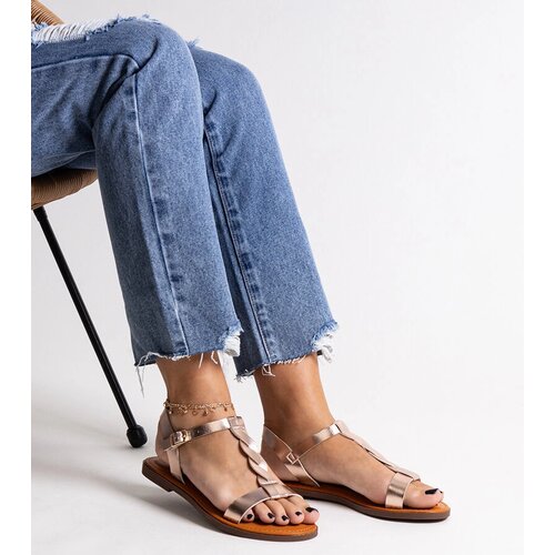 Gemre Champagne flat sandals Amaranth Cene