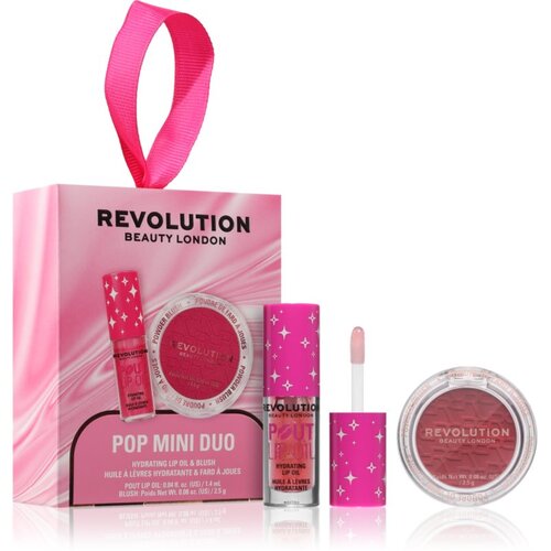 Revolution Pop Mini Duo Hydrating Lip Oil &amp;amp; Blush poklon set za žene 1 kom Slike