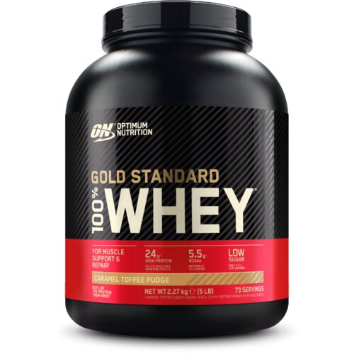 Optimum Nutrition 100% whey gold standard 2250  g caramel toffee fudge Cene