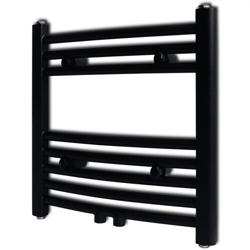 The Living Store Kopalniški radiator z ukrivljenimi cevmi 480x480 mm črn - Cevni Radiator, (21751325) Cene