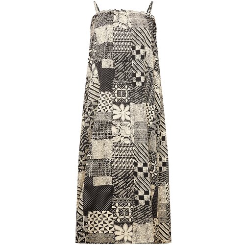 Nasty Gal Plus Obleka kremna / črna Slike