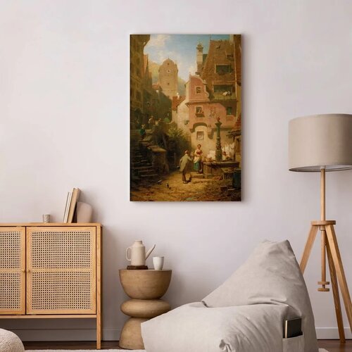  Slika - Carl Spitzweg &amp;ndash; Well-Wisher Presenting Flowers 80x120 Premium Print Slike
