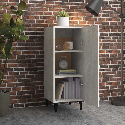  Komoda siva boja betona 34,5x34x90 cm od konstruiranog drva Slike