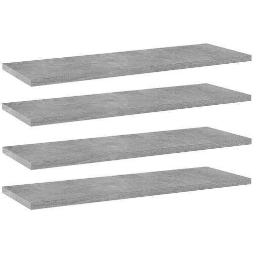 VidaXL Dodatne police za omaro 4 kosi betonsko sive 60x20x1,5 cm Slike