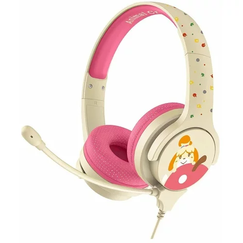 Otouch Otroške slušalke Animal Crossing NINTENDO Isabelle Interactive Study Premier z mikrofonom na držalu, 3 leta in več, krem/roza (AC0848), (20869702)