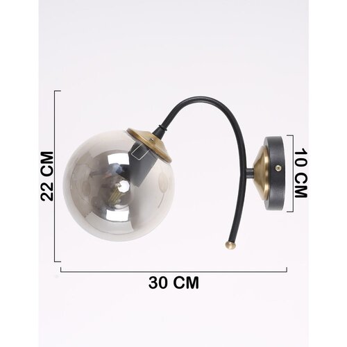 Squid Lighting Črna/siva stenska svetilka &amp;oslash; 15 cm Yoyo &amp;ndash; Slike