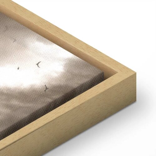  Slika - Birds in the Clouds (1 Part) Vertical 60x90 U prirodnom drvenom okviru Slike