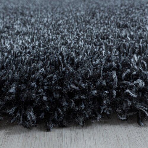 XXXL Antracitno sivi okrugao tepih &amp;oslash; 160 cm Fluffy &amp;ndash; Slike