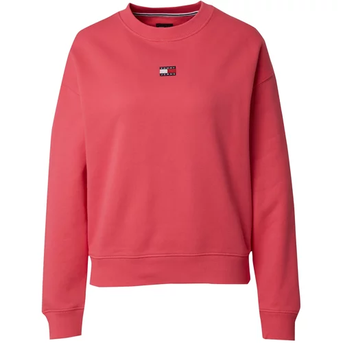 Tommy Jeans Sweater majica tamno plava / ružičasta / crvena / bijela