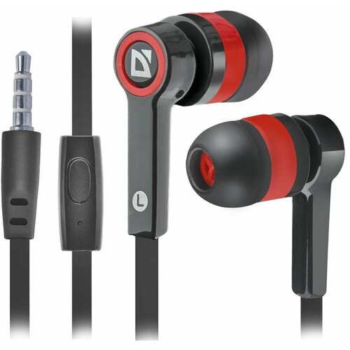 Defender slušalice bubice sa mikrofonom pulse 420 crno crvene 114033 Slike
