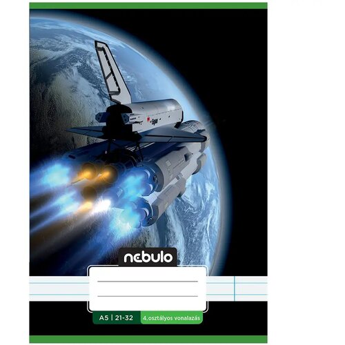 NEBULO spet zvezana črtasta zvezek za 4. razred z motivom vesoljskega raketoplana 21-32 A/5 Cene