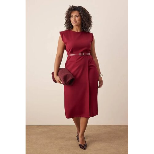 Trendyol ženska haljina Tbbaw26Ah00085, bordo Slike