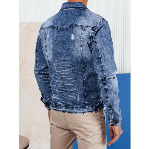 DStreet Men's Navy Blue Denim Jacket Cene