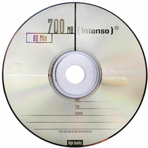Intenso cd-r 700MB (80 min.) pak. 25 komada cake box - CD-R700MB/25Cake Slike