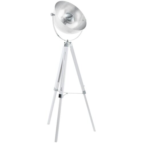 Eglo podna lampa Covaleda 49877, 1x E27, visina 164 cm, bijela, krom i srebrna Slike