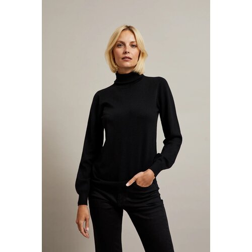 Moodo Plain black turtleneck sweater Cijene