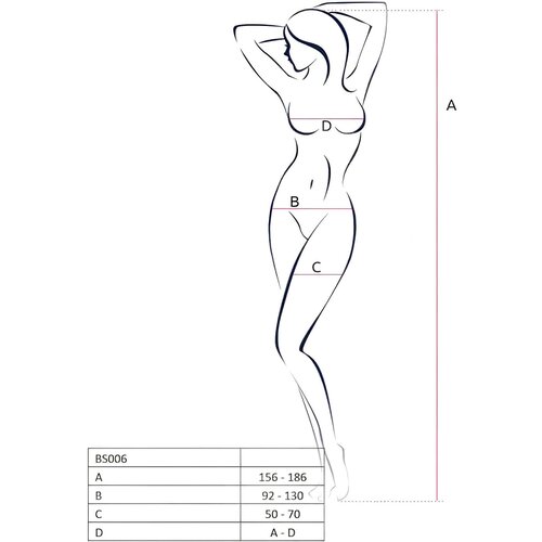 Passion BODYSTOCKING BS006 WHITE Slike