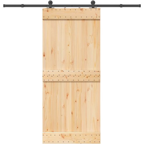 vidaXL Klizna vrata s priborom za montažu 90 x 210 cm masivna borovina Cijene
