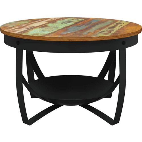  Stolić za kavu &amp;Oslash; 68 x 43 cm od masivnog obnovljenog drva Slike