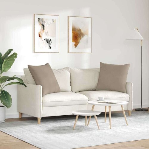 VidaXL jastučići za sofu 2 pcs sivo-smeđa 60 x 60 cm tkanina Slike