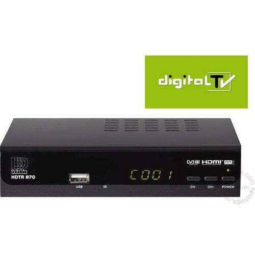 Thomson SetTop Box Digitalni Risiver DIGITAL PRACTIC HDTR-870 DVB-T2 Prijemnik,USB,HDMI,Media Pl Slike