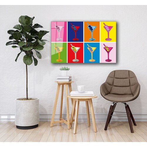 Wallity 0547 - 110 x 70 multicolor decorative tempered glass painting Cene