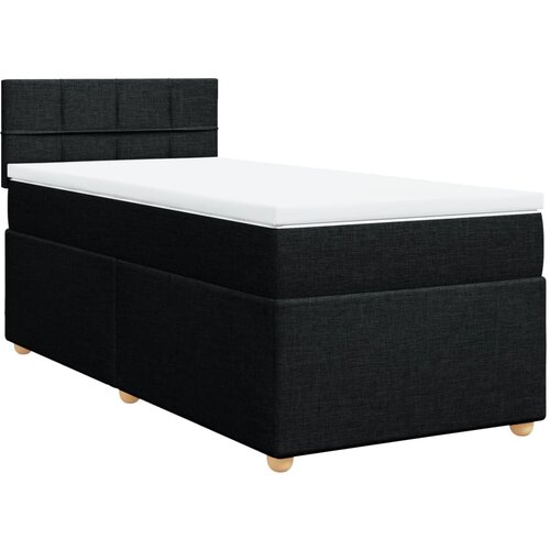 VidaXL Box spring postelja z vzmetnico črna 80x200 cm blago, (21291483) Slike